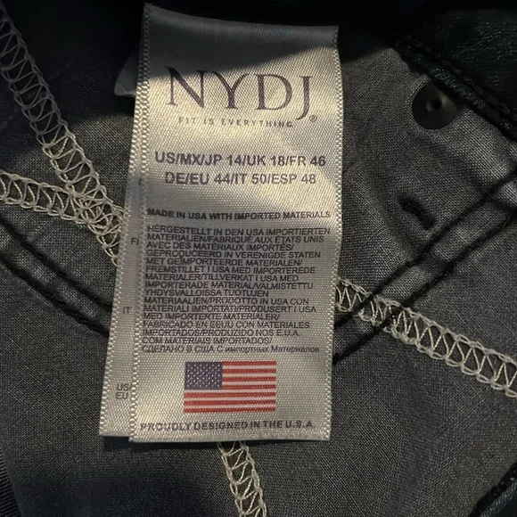 NYDJ dark wash Barbara bootcut jean size 14 - Picture 3 of 4